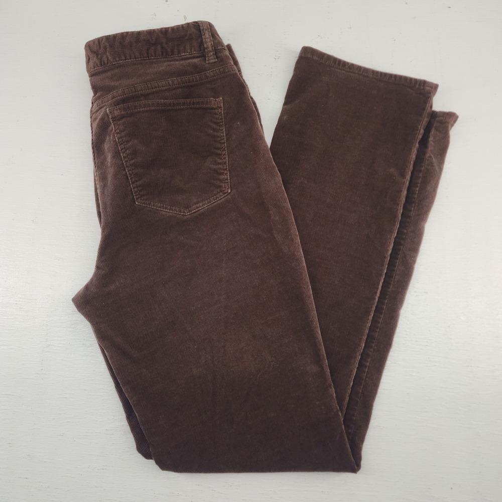 Talbots 10 | Heritage Chocolate Brown Corduroy Straight‎ Leg Pants Womens Casual